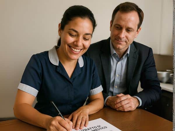 badante firma contratto di assunzione