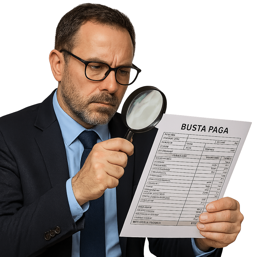 controllo cedolino paga di un consulente del lavoro