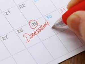 data di dimissioni su calendario