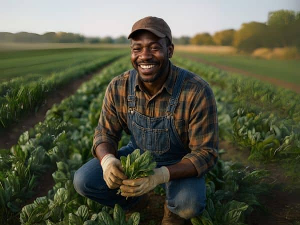 uomo straniero che lavora nell'agricoltura italiana